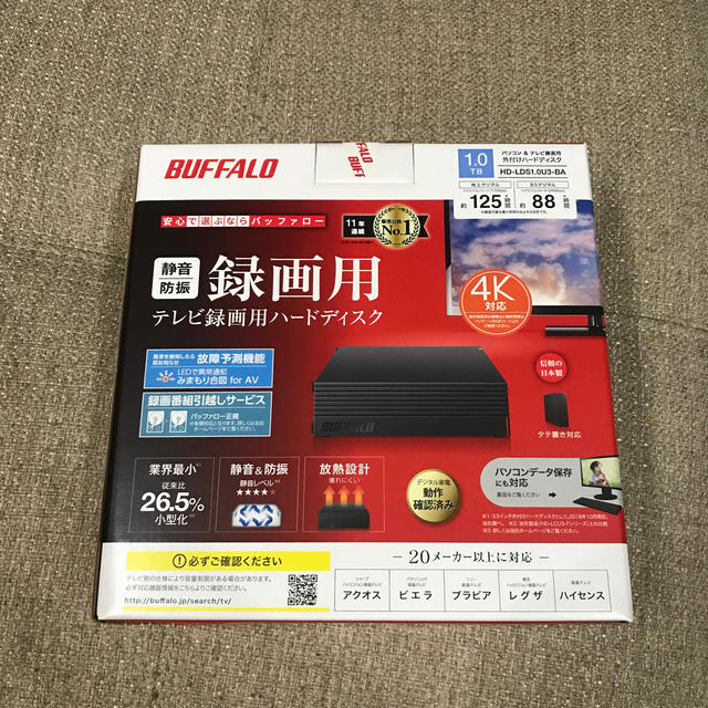 Buffalo(バッファロー)の未開封☆バッファロー外付けHDD☆HD-LDS1.0U3-BA スマホ/家電/カメラのテレビ/映像機器(その他)の商品写真