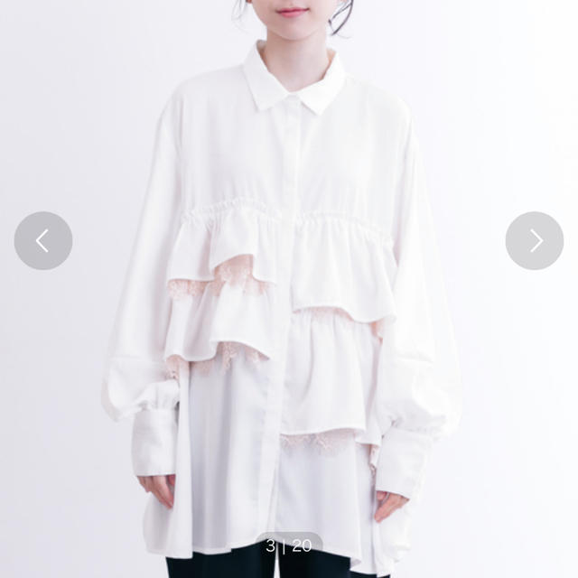 merlot(メルロー)のメルロー　シャツ　ワンピース レディースのトップス(Tシャツ(長袖/七分))の商品写真