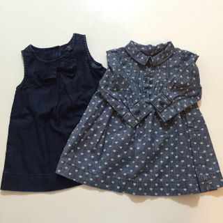 ベビーギャップ(babyGAP)のbaby GAP デニムワンピ2枚セット(ワンピース)