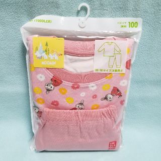 ユニクロ(UNIQLO)の新品☆100/ムーミンパジャマ(長袖)ピンク リトルミィ☆ユニクロ(パジャマ)