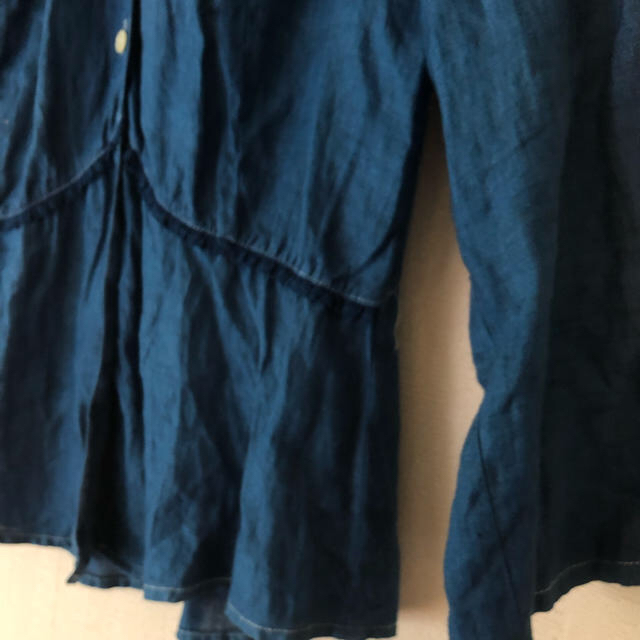 45rpm(フォーティーファイブアールピーエム)の藍染 イタリア製Age麻シャツ ※ジャーナルスタンダード購入 レディースのトップス(シャツ/ブラウス(長袖/七分))の商品写真