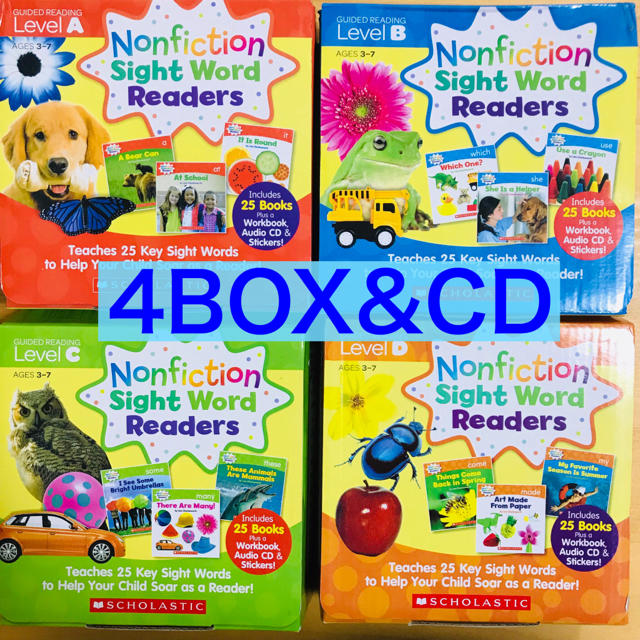 NONFICTION SIGHT WORD READERS A～D(CD付き)