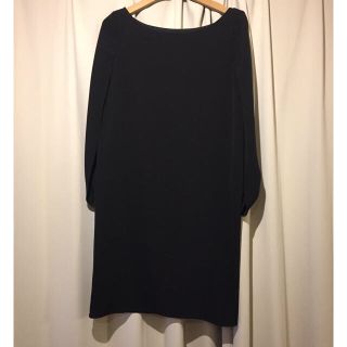 ザラ(ZARA)の【袖付き】GIRL ミニマルブラック パーティードレス(ひざ丈ワンピース)