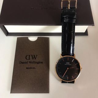 ダニエルウェリントン(Daniel Wellington)のダニエルウェリントン  型押しレザー ブラック(腕時計)