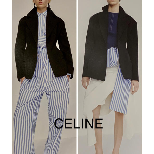 celine(セリーヌ)の未着用☆フィービー期セリーヌ☆テーラードジャケット☆34ブラック レディースのジャケット/アウター(テーラードジャケット)の商品写真