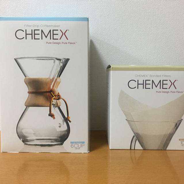 CHEMEX (6cup) 未使用  + 専用フィルタ