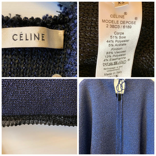 美品☆セリーヌ☆フィービー☆ざっくりニット☆ネイビー 美品☆セリーヌ☆フィービー☆ざっくりニット☆ネイビー