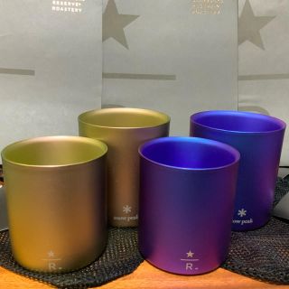 スターバックスコーヒー(Starbucks Coffee)の全4種　スターバックス  スノーピーク　スタッキングマグ　ブルー&ピンク　(グラス/カップ)