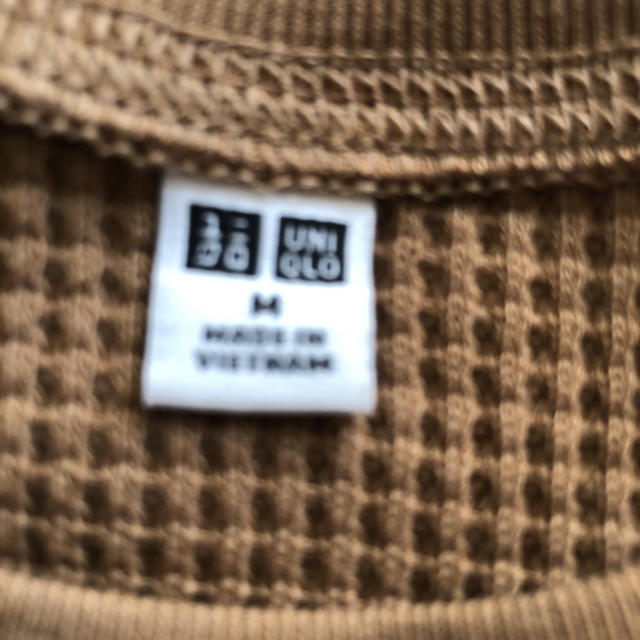 UNIQLO(ユニクロ)のUNIQLO ノースリーブ  ワッフル ブラウン レディースのトップス(タンクトップ)の商品写真