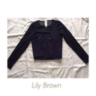 リリーブラウン(Lily Brown)のLily Brown★シースルートップス(カットソー(長袖/七分))