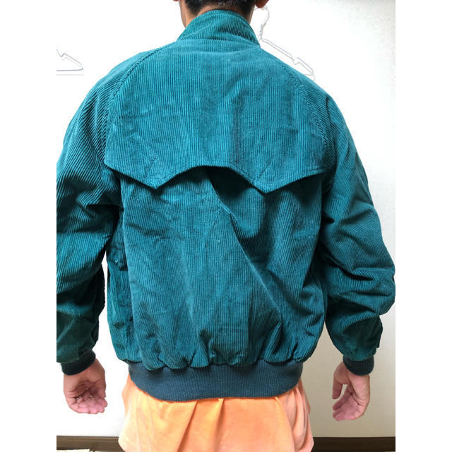 コーデュロイ グリーン アウター 古着 メンズのジャケット/アウター(ブルゾン)の商品写真