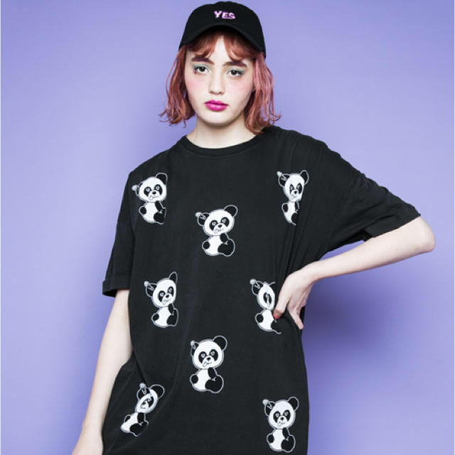 Candy Stripper(キャンディーストリッパー)のTシャツ　キャンスパ　パンダ　ミント レディースのトップス(Tシャツ(半袖/袖なし))の商品写真