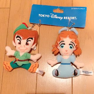 ディズニー(Disney)のピーターパン＆ウェンディーのぬいぐるみキーホルダー(キャラクターグッズ)