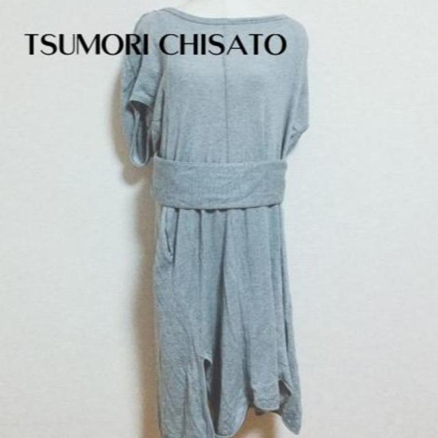 TSUMORI CHISATO(ツモリチサト)のツモリチサト ワンピース サイズ2 M レディース ライトグレー レディースのワンピース(ひざ丈ワンピース)の商品写真