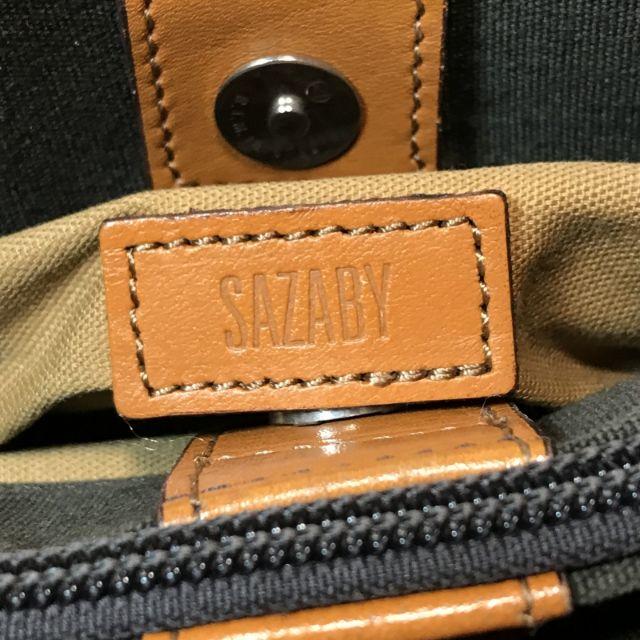 SAZABY(サザビー)の☆SAZABY(サザビー) ショルダーバッグ キャンバスｘレザー ダークグレー レディースのバッグ(ショルダーバッグ)の商品写真