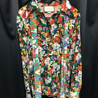 グッチ(Gucci)の[希少]GUCCI  ワイルドフラワー　花柄シルクシャツ　G-DRAGON 着用(シャツ/ブラウス(長袖/七分))