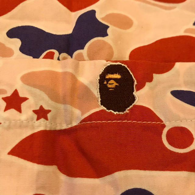 A BATHING APE(アベイシングエイプ)のBAPE アベイシングエイプ ABATHINGAPE シャツ ピンク系 美品 メンズのトップス(シャツ)の商品写真