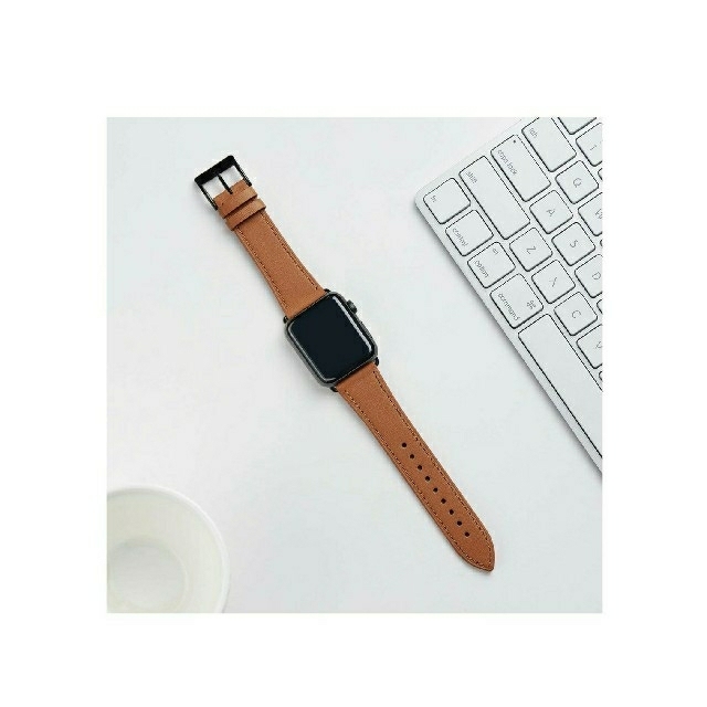 Apple Watch(アップルウォッチ)の42/44㎜ Apple Watch用 レザーベルト 1.2.3.4.5世代用 スマホ/家電/カメラのスマホ/家電/カメラ その他(その他)の商品写真