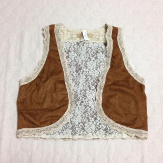 ♡スウェード×レースのベスト♡新品(ベスト/ジレ)