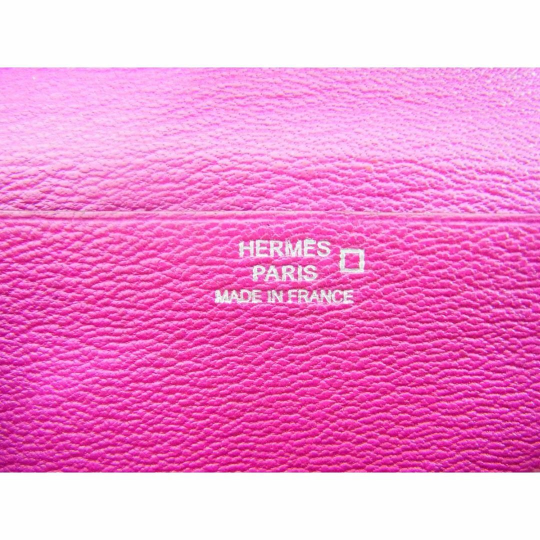 HERMES - HERMES エルメス ベアン アリゲーター ピンククロコ長 HERMES - HERMES エルメス ベアン アリゲーター ピンククロコ長