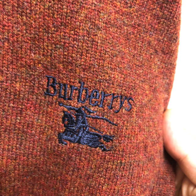 BURBERRY(バーバリー)の良品 90s 英国製 Burberrys 刺繍ロゴ ニット セーター 44 メンズのトップス(ニット/セーター)の商品写真