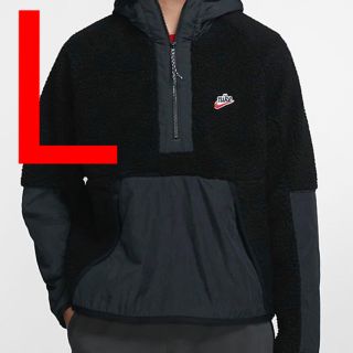 NIKE ナイキ ハーフジップ フーディ 黒 Lサイズ