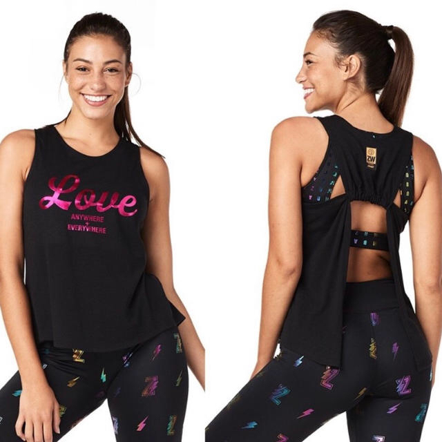 Zumba(ズンバ)のZumba Love Anywhere Open Back Tank☆Sサイズ レディースのトップス(タンクトップ)の商品写真