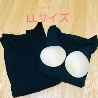 【専用ページ・購入不可】授乳口付き インナー  2枚組 ブラック LL(マタニティウェア)