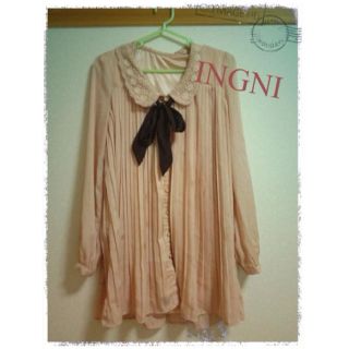 イング(INGNI)の秋冬物 ≪INGNI≫襟レースのワンピ(ひざ丈ワンピース)