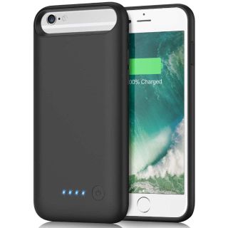 iPhone6/6s/7/8対応 バッテリーケース 6000mah 充電ケース(バッテリー/充電器)