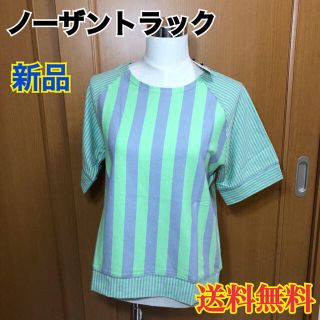 ノーザントラック(NORTHERN TRUCK)の ★新品★ノーザントラック  レディース  Tシャツ  グリーン ストライプ(Tシャツ(半袖/袖なし))