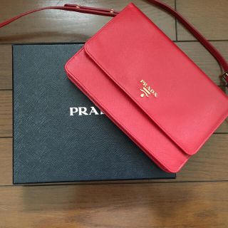 PRADA - 【新品未使用】PRADA ショルダーウォレット バッグ 長財布 の ...
