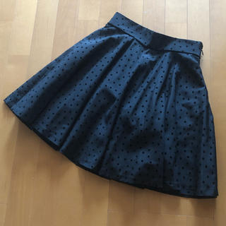 ロイスクレヨン(Lois CRAYON)の美品♡Lois CRAYON 水玉 ブラック チュール 膝丈 スカート(ひざ丈スカート)