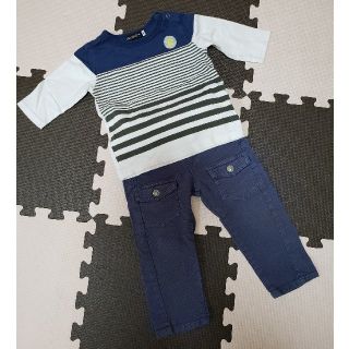 ベベ(BeBe)のBeBe 長袖Tシャツ&パンツセット　男の子　90サイズ(Tシャツ/カットソー)