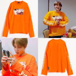 ボウダンショウネンダン(防弾少年団(BTS))のジミン 着用SHETHISCOMMA GOOD DAYロンT(Tシャツ/カットソー(七分/長袖))