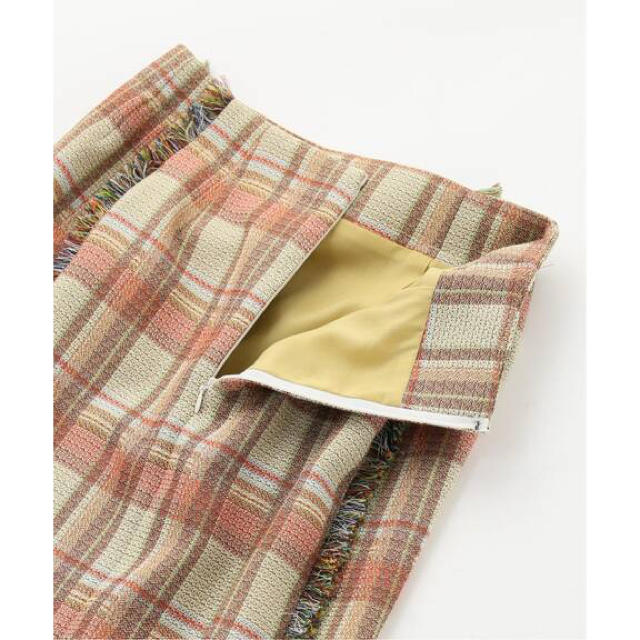 IENA(イエナ)のIENA ゴブラン チェックフリンジスカート レディースのスカート(ロングスカート)の商品写真