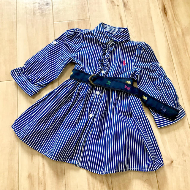 Ralph Lauren(ラルフローレン)のストライプワンピ♥ラルフ キッズ/ベビー/マタニティのベビー服(~85cm)(ワンピース)の商品写真