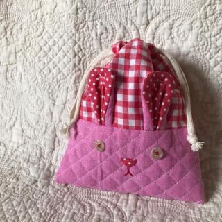 うさこ巾着袋 小(外出用品)