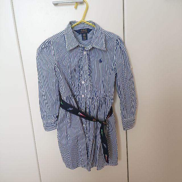 POLO RALPH LAUREN(ポロラルフローレン)の新古品！値下可！ポロラルフローレン　キッズ　ワンピース　秋服 キッズ/ベビー/マタニティのキッズ服女の子用(90cm~)(ワンピース)の商品写真