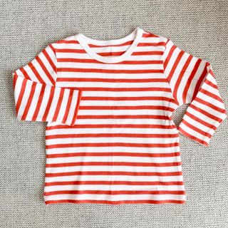 ユニクロ(UNIQLO)の美品 ユニクロ ボーダーロンＴ 80(シャツ/カットソー)