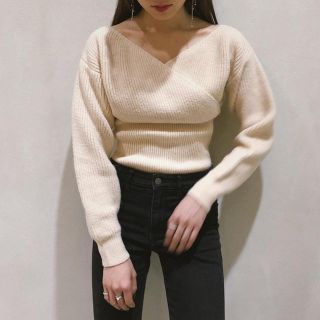 エディットフォールル(EDIT.FOR LULU)のpapermoon ♡ open neck knit(ニット/セーター)