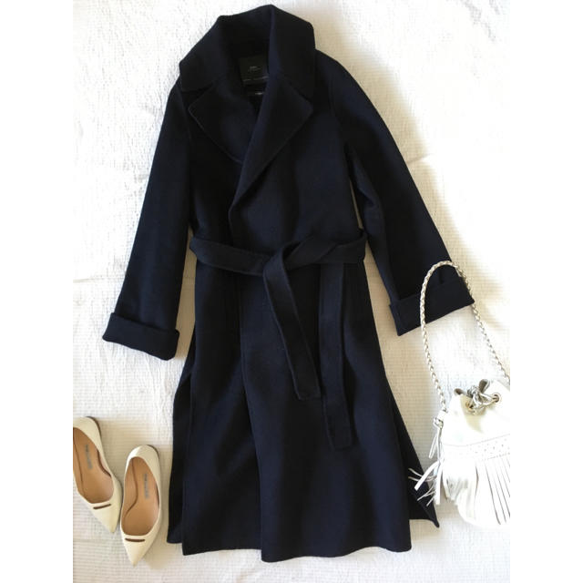 もんもん様専用☆ZARA☆ガウンコート ネイビー XS リバーコート ウール | フリマアプリ ラクマ