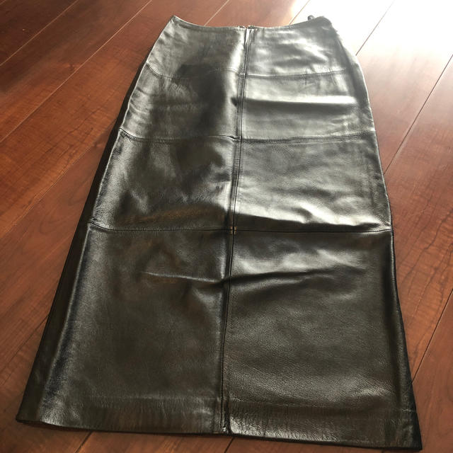 VOICEMAIL(ヴォイスメール)のレザースカート ブラック  レディースのスカート(ロングスカート)の商品写真