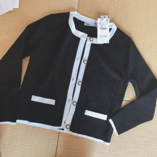 新品✨ ZARA ザラ カーディガン  黒✖白 バイカラー タグあり！