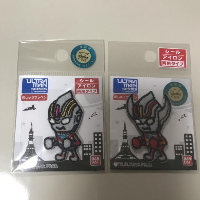 BANDAI(バンダイ)のウルトラマンオーブとウルトラマンオーブバーンマイト刺しゅうワッペンセット ハンドメイドの素材/材料(各種パーツ)の商品写真