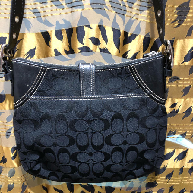 美品 COACH コーチ ショルダーバッグ キャンバス 黒 10249COACHショルダーバッグ