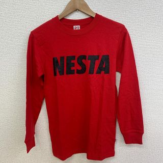 ネスタブランド(NESTA BRAND)の◆新品未使用◆NESTA BRANDロンTシャツ「NESTA」レッド　XSサイズ(Tシャツ/カットソー(七分/長袖))