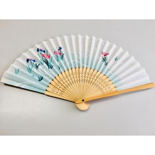 高級扇子◆水辺に水仙◆未使用新品(和装小物)