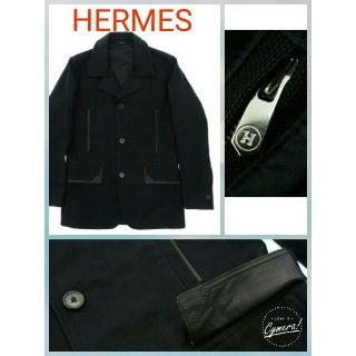 エルメス(Hermes)の高級HERMESメンズ黒エルメスレザー★ジャケット牛革(レザージャケット)