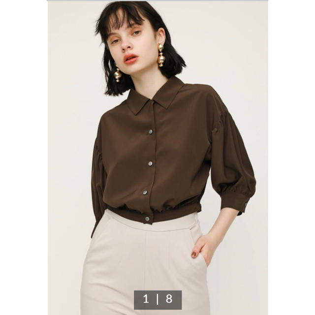 SLY(スライ)のSLY  SILKY CROP SH レディースのトップス(シャツ/ブラウス(長袖/七分))の商品写真